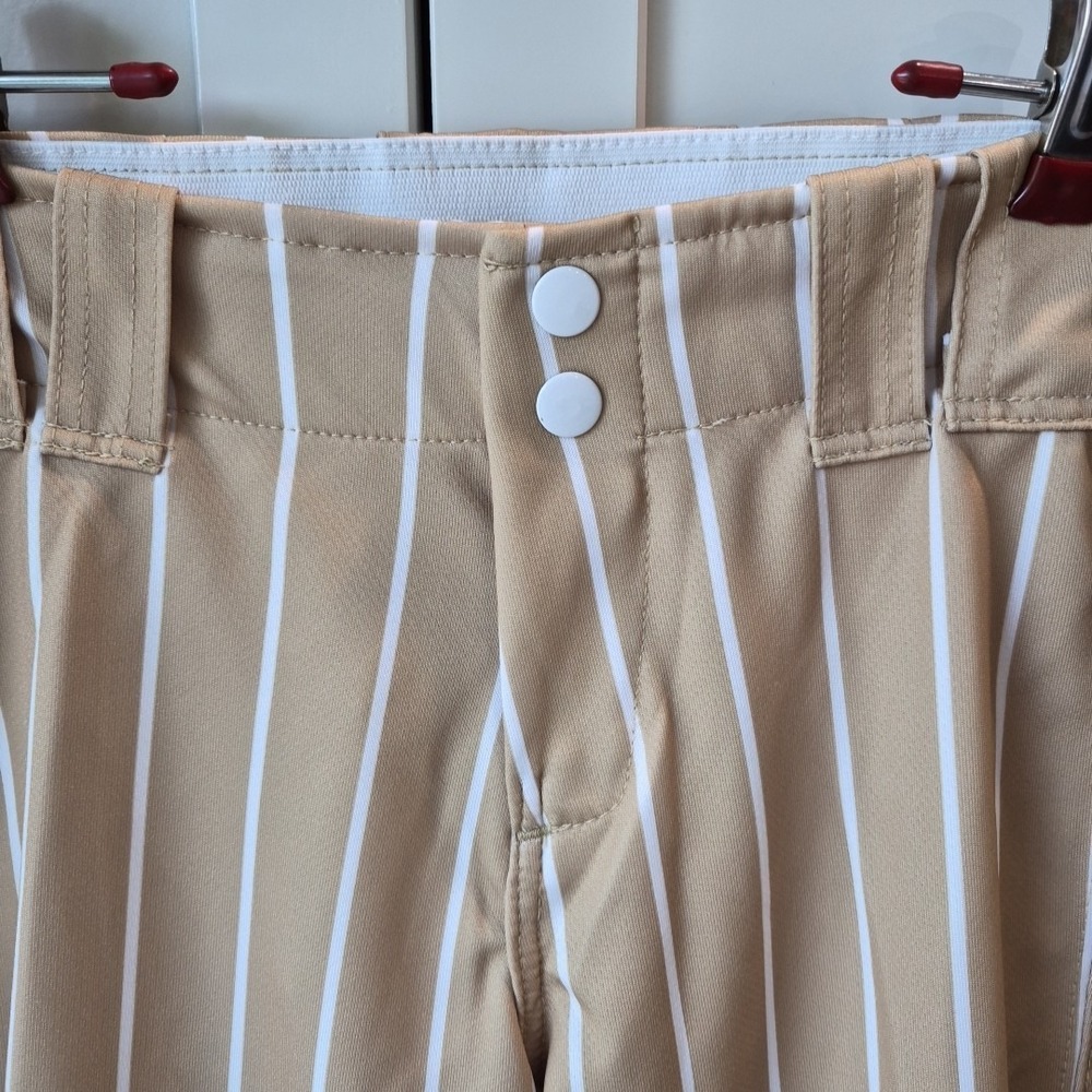 Nwot Boombah Gold W/ White Strips Softball Pants Sz 24 - Picture 2 of 6